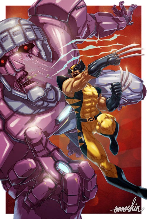 X战警人物插画: 金刚狼(Wolverine)