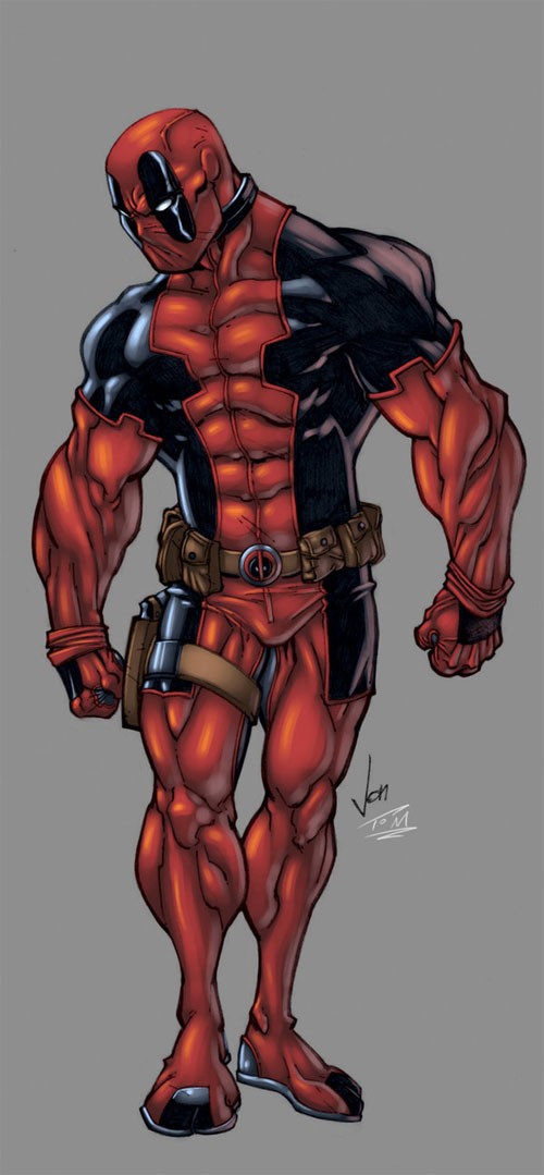 Marvel漫画人物: 死侍（Deadpool）插画欣赏