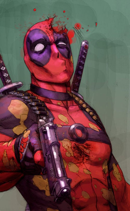 Marvel漫画人物: 死侍（Deadpool）插画欣赏