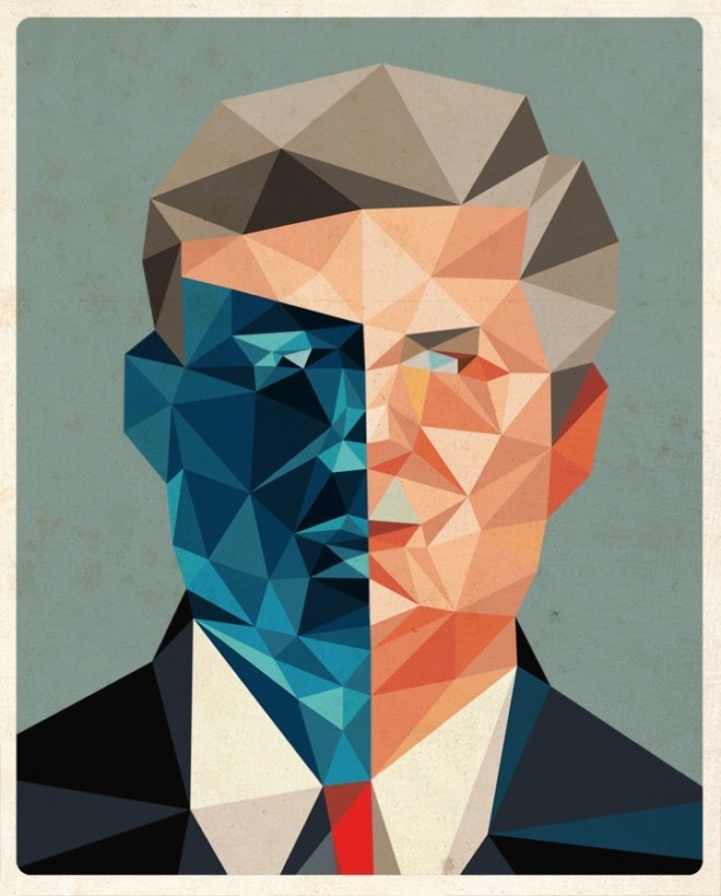 Dave Murray: 立体主义风格肖像插画