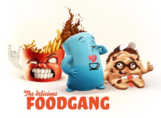 The Food Gang：Robert Hellmundt食品拟人角色插画