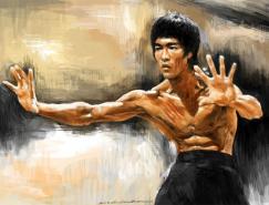 人物插画欣赏：一代武术宗师李小龙