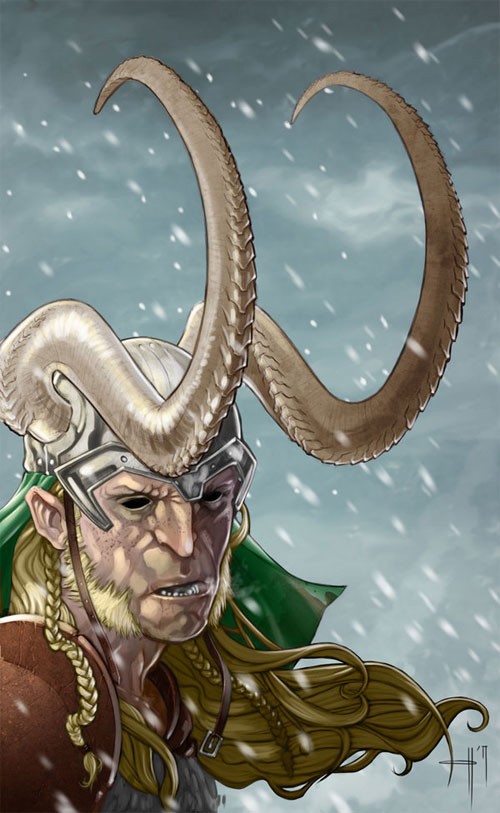 Marvel漫画人物: 邪神洛基(Loki)插画欣赏