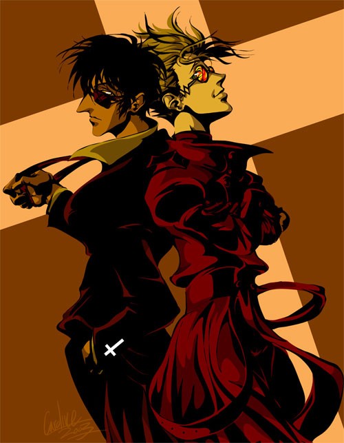 漫画人物插画：枪神Trigun