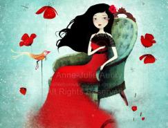 Anne&nbsp;Julie女孩插画作品