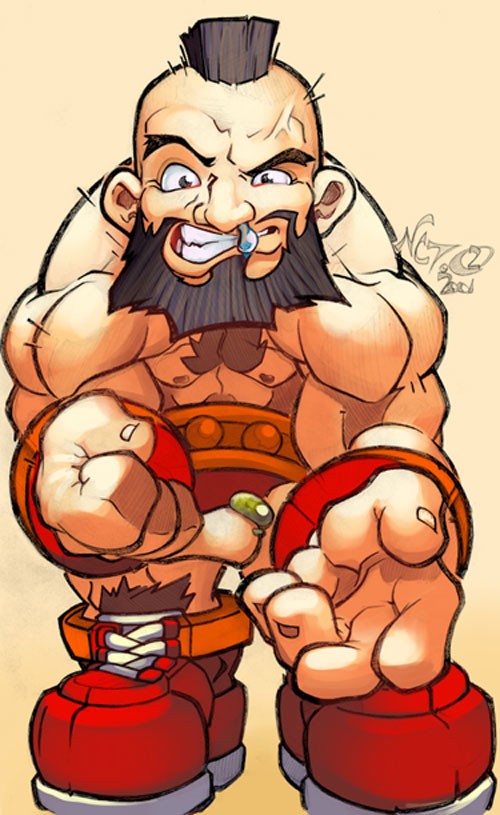 街霸游戏人物插画：Zangief