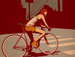 AdamsCarvalho的自行车插画
