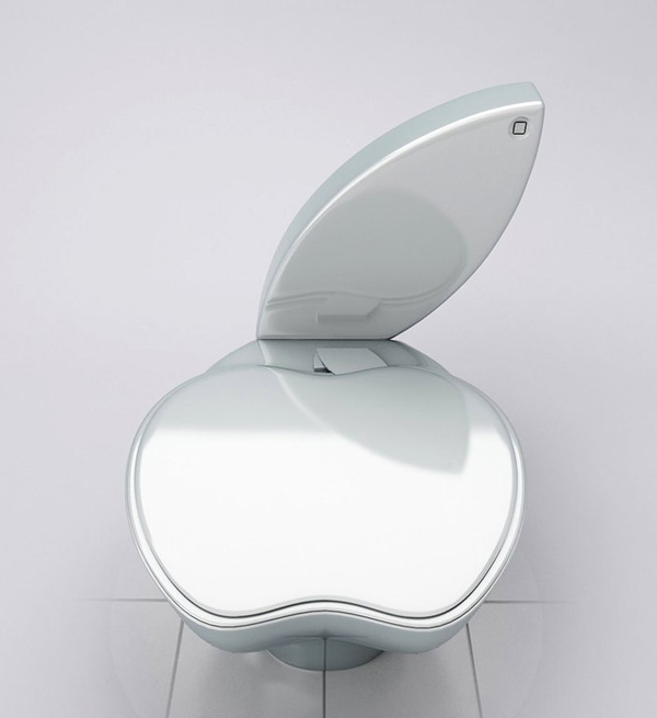 苹果LOGO附身！设计师创作马桶作品iPoo