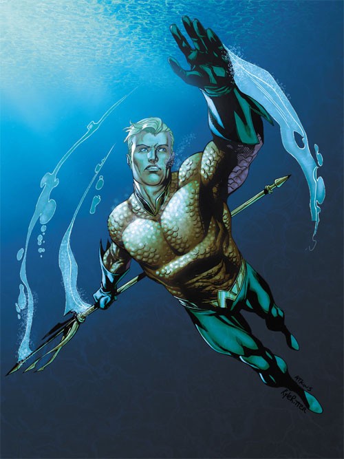 动漫英雄人物：潜水侠(Aquaman)插画