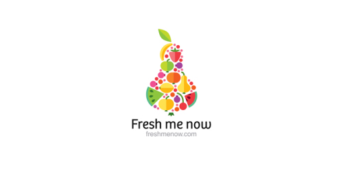 标志设计元素运用实例：水果和蔬菜