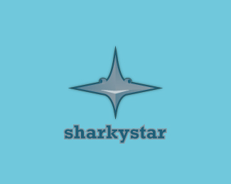 标志设计元素运用实例：鲨鱼(二)