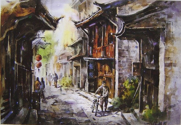 台湾年轻画家林经哲水彩画作品欣赏