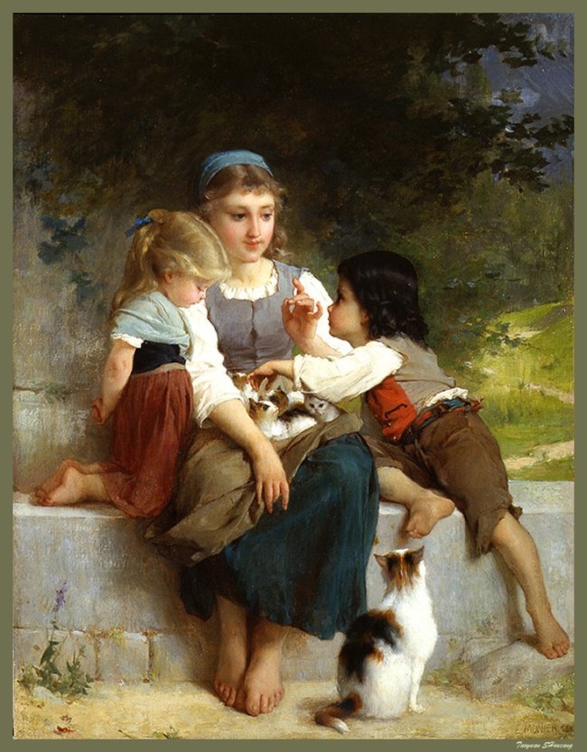 法国学院派画家Emile Munier (1840 - 1895)作品欣赏