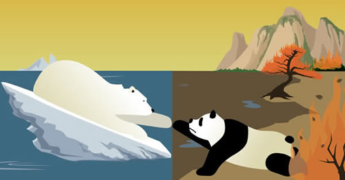 警示全球变暖公益海报设计欣赏