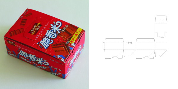 包装结构设计实样图和包装展开分解图 