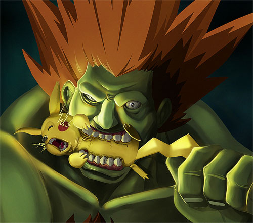 街霸游戏人物插画：Blanka