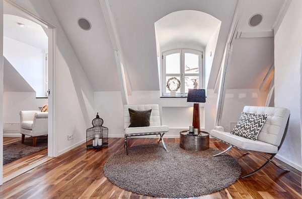 斯德哥尔摩6米高复式阁楼公寓设计