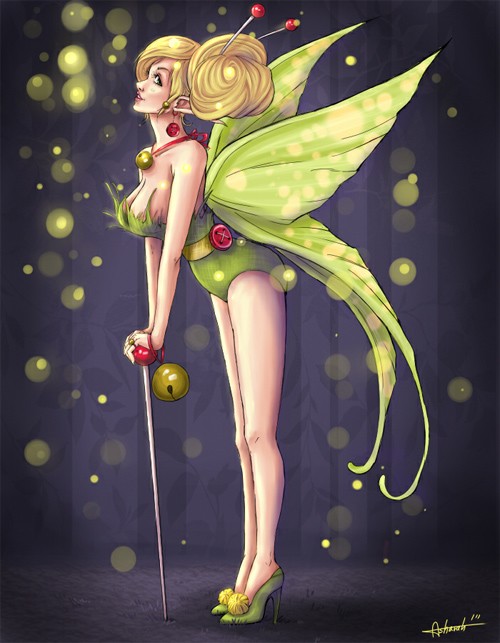 迪斯尼卡通人物插画：奇妙仙子(Tinker Bell)