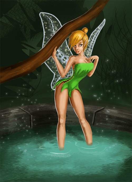 迪斯尼卡通人物插画：奇妙仙子(Tinker Bell)