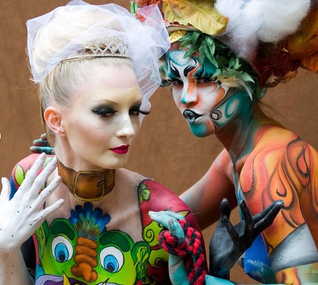 世界人体彩绘艺术节在奥地利举行