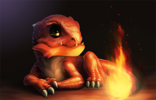 口袋妖怪角色插画: 小火龙charmander