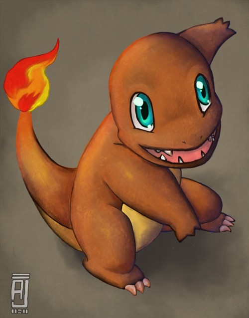 口袋妖怪角色插画: 小火龙charmander