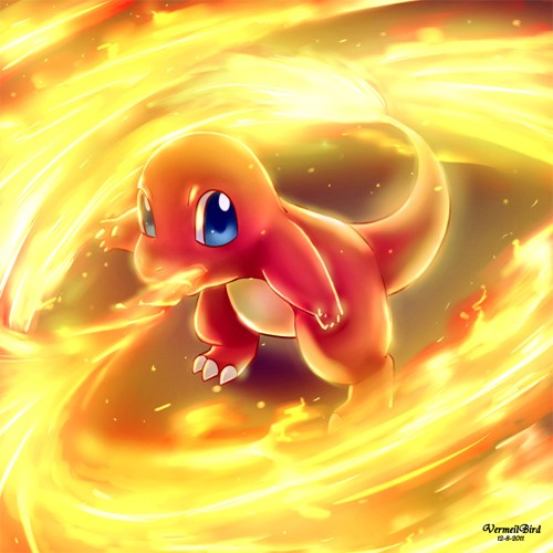 口袋妖怪角色插画: 小火龙charmander