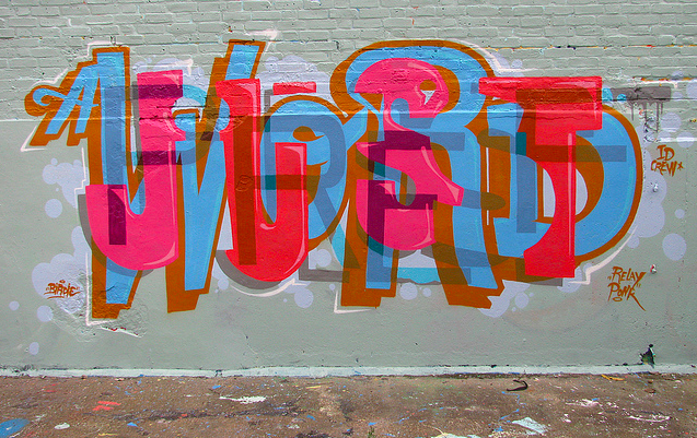 Pref文字拼图街头涂鸦艺术