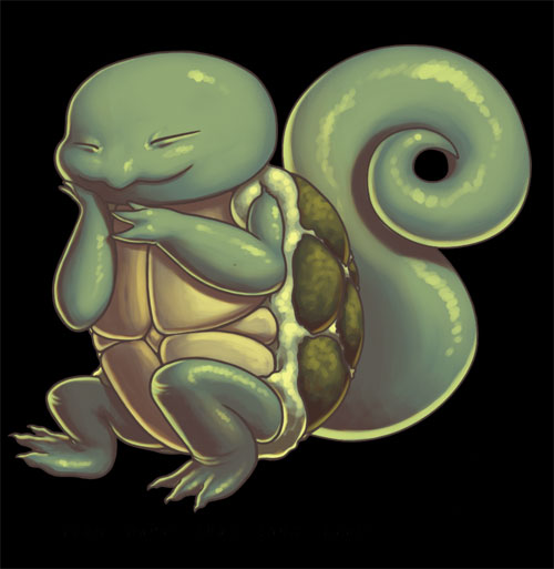 口袋妖怪角色插画: 杰尼龟(Squirtle)