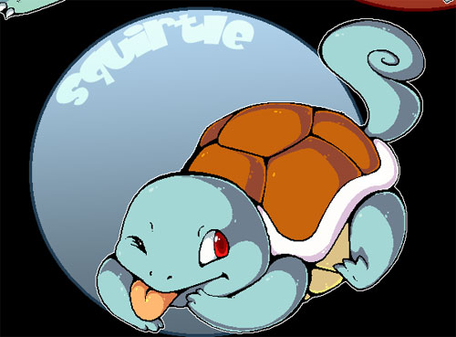 口袋妖怪角色插画: 杰尼龟(Squirtle)