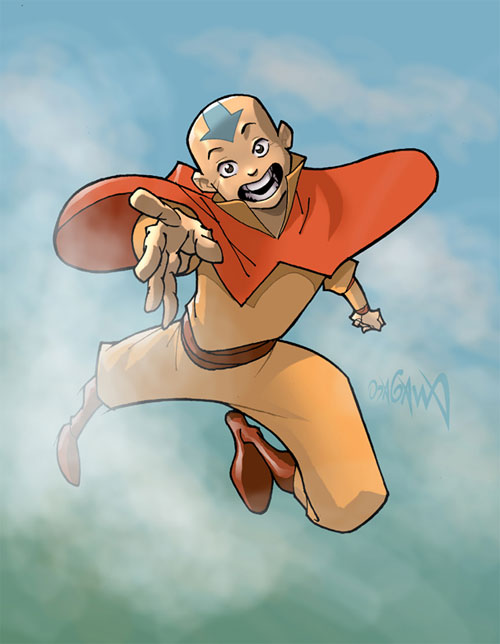 《降世神通：最后的气宗》动漫人物插画：Aang