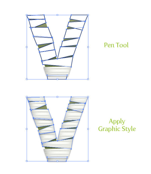 Photoshop制作白色纱布缠绕的个性文字