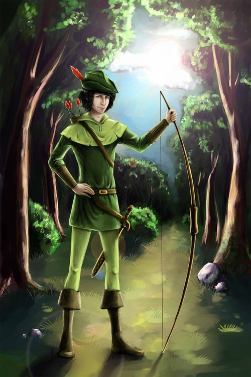 英雄人物插画：罗宾汉(Robin Hood)