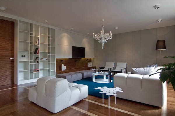 柔和的色调和造型典雅的内饰：保加利亚180平米公寓