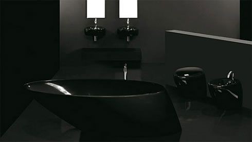 黑色系浴室设计欣赏
