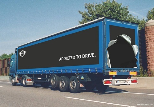 创意无限的卡车车身广告