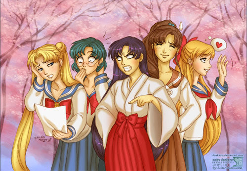 sailor moon school girls