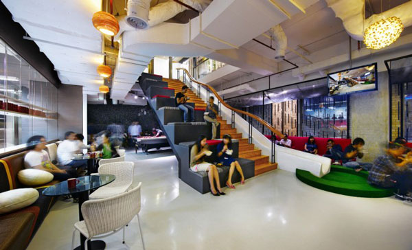 雅加达奥美广告：活泼现代的办公空间设计