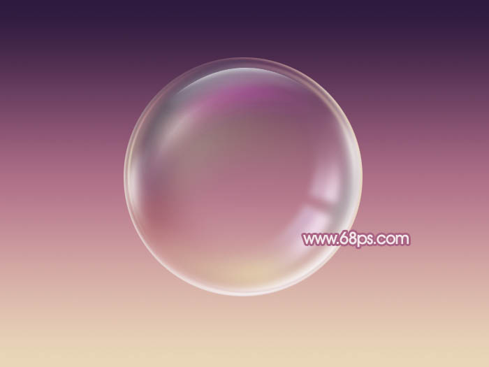Photoshop制作漂亮的紫色气泡