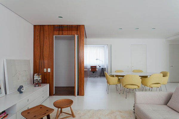 巴西Curitiba优雅的现代白色公寓
