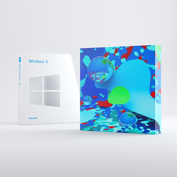 Windows 8 零售版包装盒设计