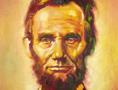 人物肖像插画：美国总统亚伯拉罕·林肯(AbrahamLincoln)