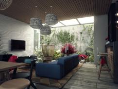 拥有小庭院的现代都市住宅设计