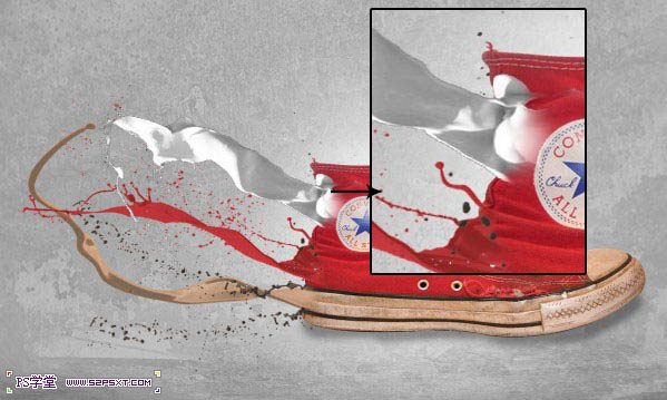 Photoshop打造动感流体运动鞋海报