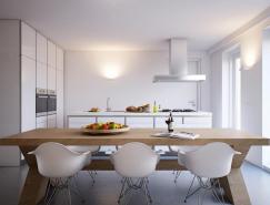 白色极简的开放式家居设计