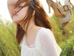 Photoshop给外景人物加上漂亮的韩系粉黄色