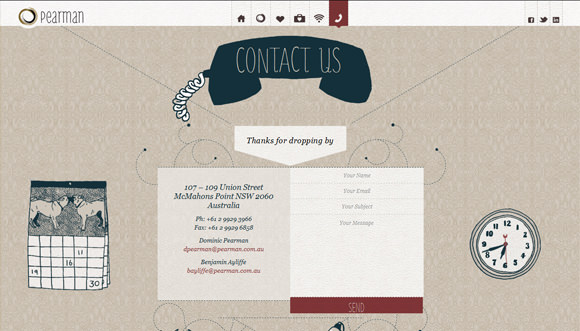 网页设计欣赏：20个漂亮的网页联系表单设计