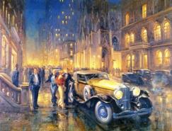 經典老式汽車：英國畫家AlanFearnley作品欣賞