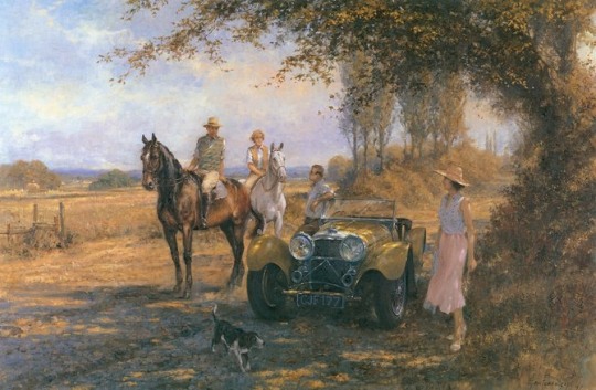 经典老式汽车：英国画家Alan Fearnley作品欣赏