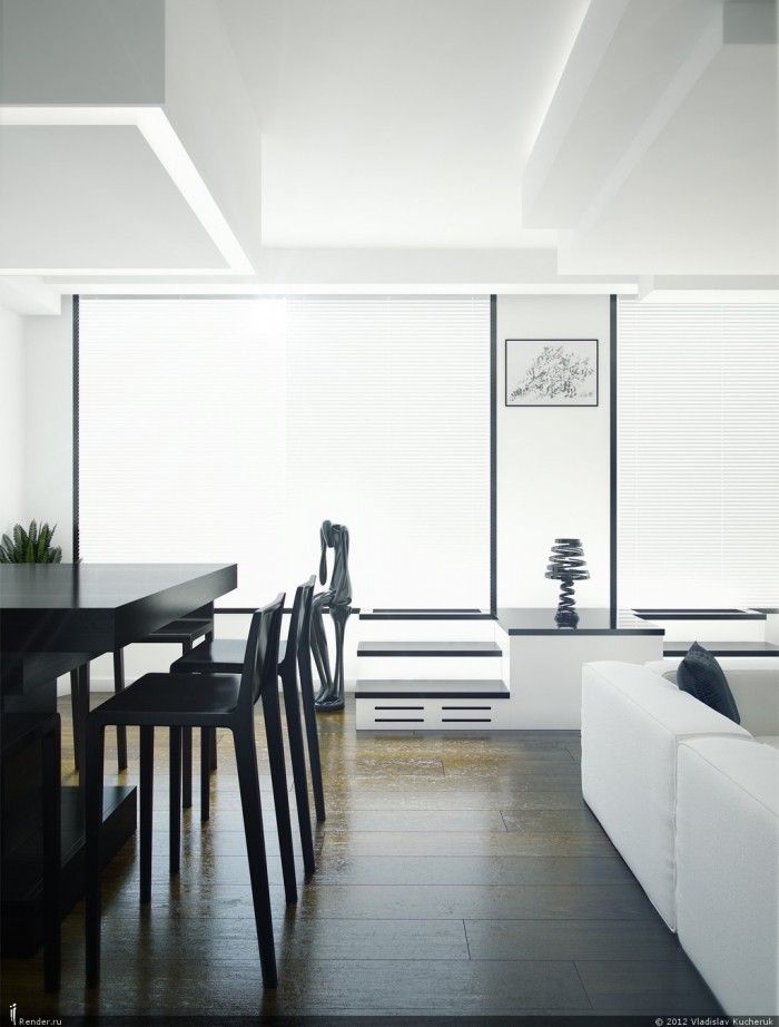 光线充足的现代客厅设计